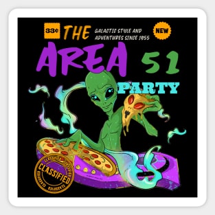 Pizza Party DJ Space Alien Sticker